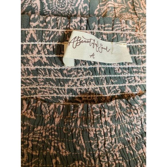 Floral Tiered Ruffle Smocked Skirt Size 1x plus size - Picture 2 of 3